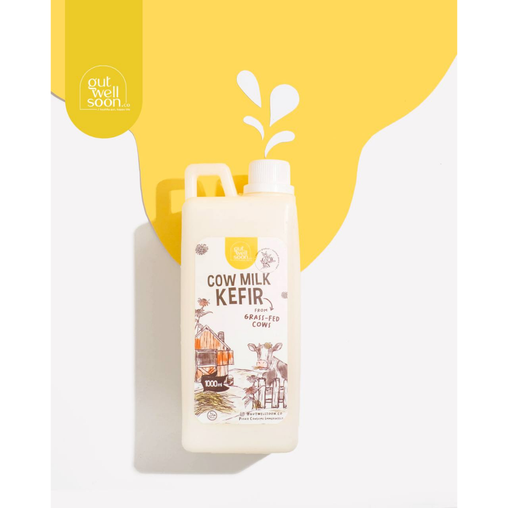 

Gut Well Soon - Grassfed Cow Milk Kefir - Susu Kefir Segar Organik Balikpapan 1 L