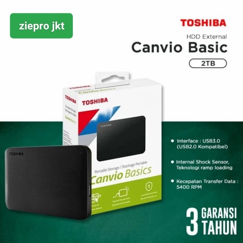 External hardisk toshiba CANVIO 2TB