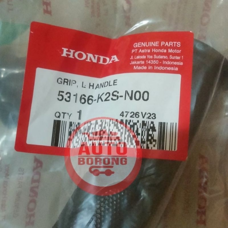53166 K2S N00 Karet Stang Stir Kiri Beat Scoopy FI Vario Honda Original Part Handgrip Motor Motorcyc