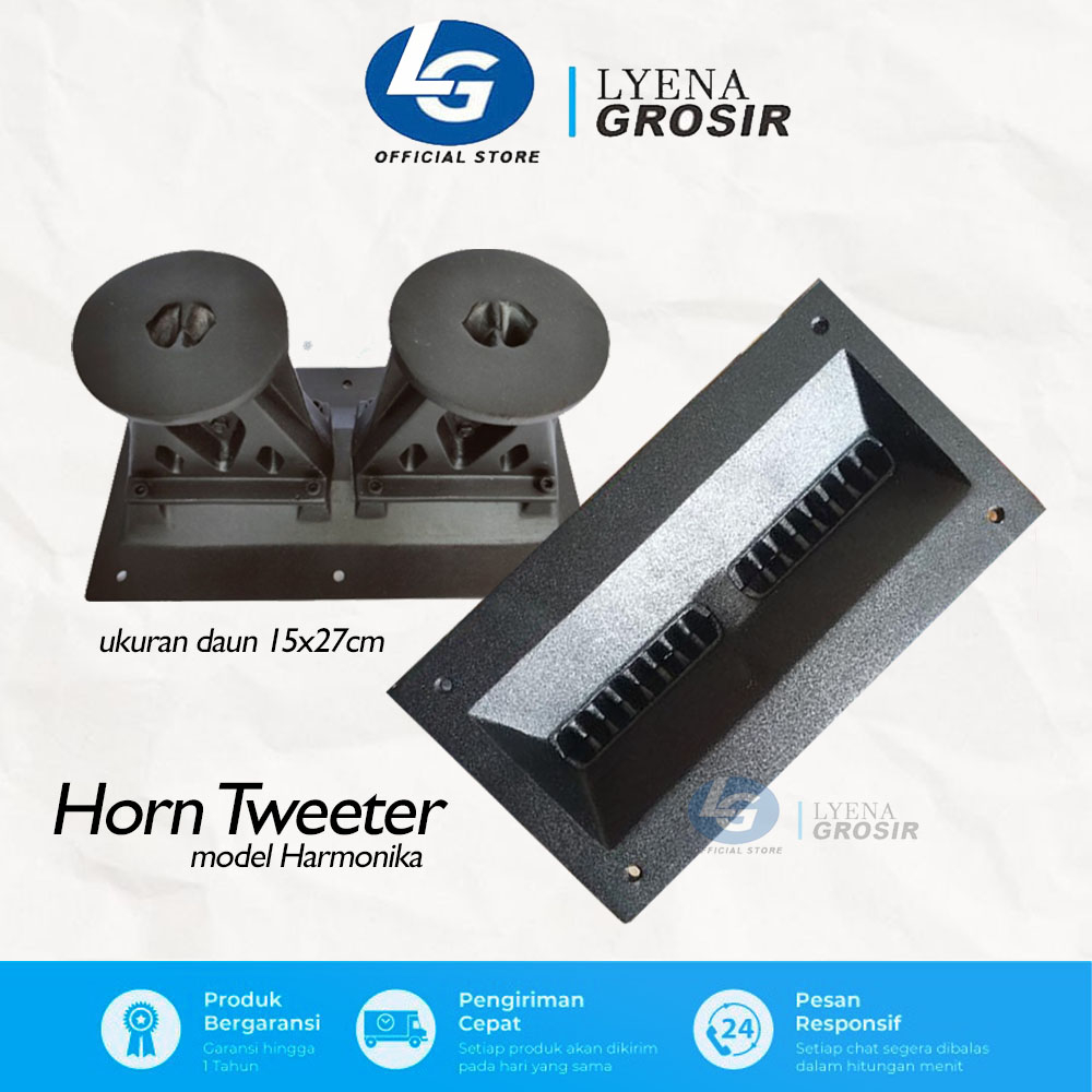 Horn Tweter Uk 15 x27 cm Model Harmonika Bahan Aluminium Diral