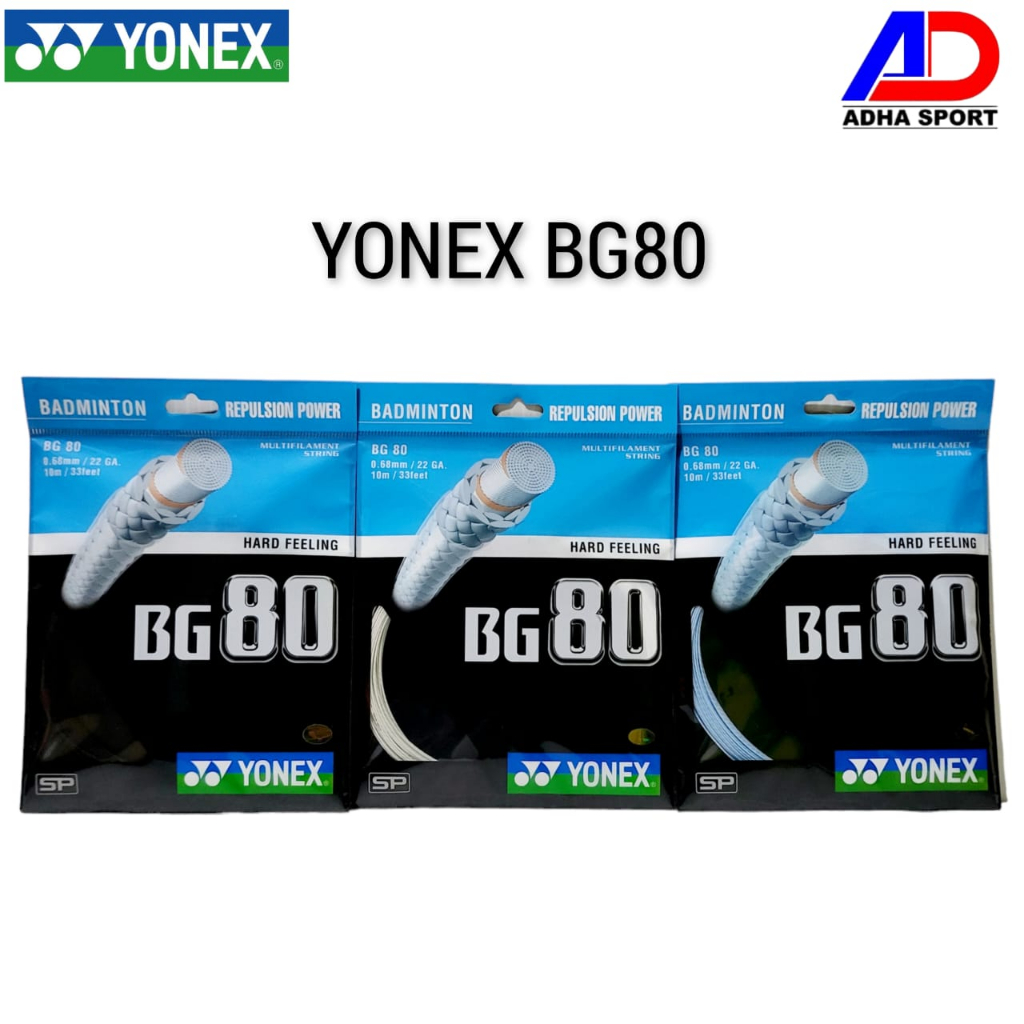 Senar Raket Badminton Yonex BG80 SP Senar Bulutangkis Original Sunrise String Bulutangkis Adha Sport
