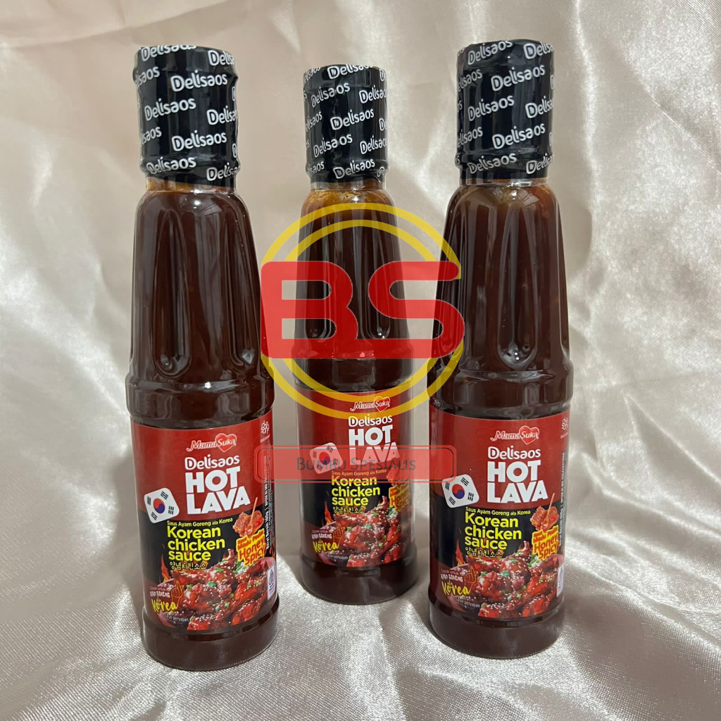 

MamaSuka Delisaos Hot Lava Korean Chicken Sauce Honey Vulcano / Saus Ayam Goreng Ala Korea 160gr