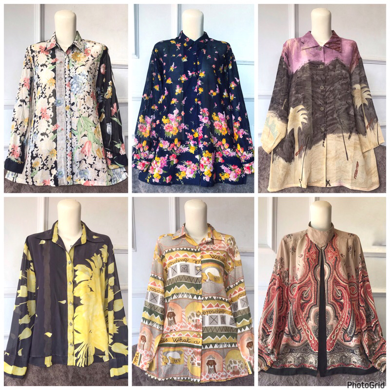 kemeja blouse atasan wanita UNIQLO GU