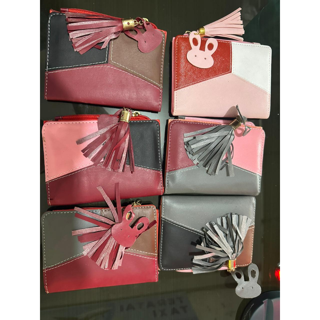 DOMPET LIPAT WANITA 1150 DOMPET WANITA GRADASI 3 WARNA DOMPET WANITA PENDEK RESLETING DOMPET KOIN TR