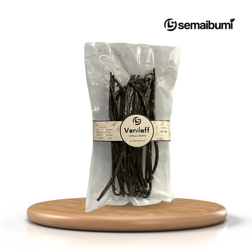 

VANILAFF Dried Vanilla Beans 50 gr Grade Super (A1) – Vanili Kering Organik (Vanili Lombok)