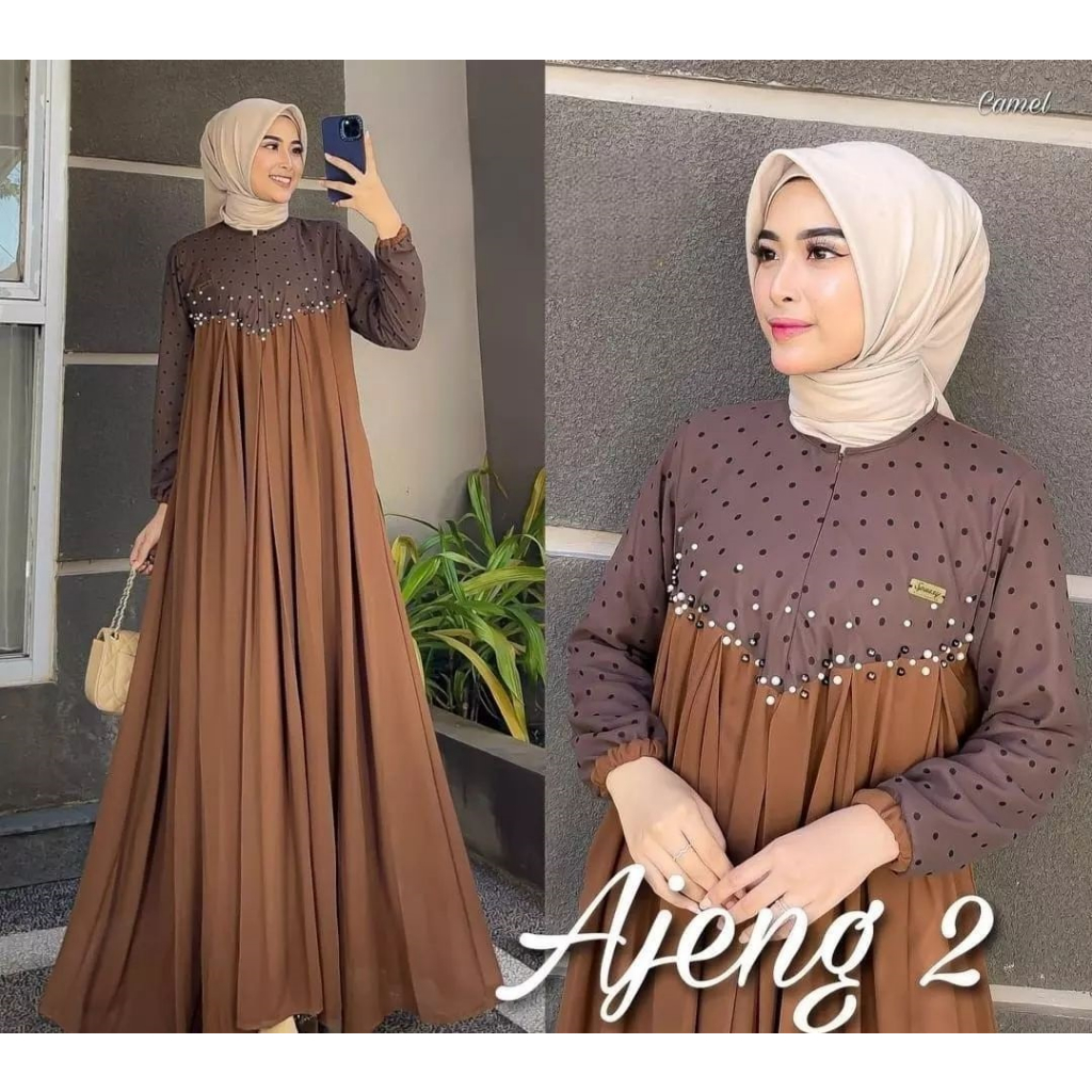 GAMIS AJENG MAXI Gamis Terbaru 2023 Kekinian Gamis Ibu Ibu Model Sekarang Gamis Simple Dan Elegan Dr