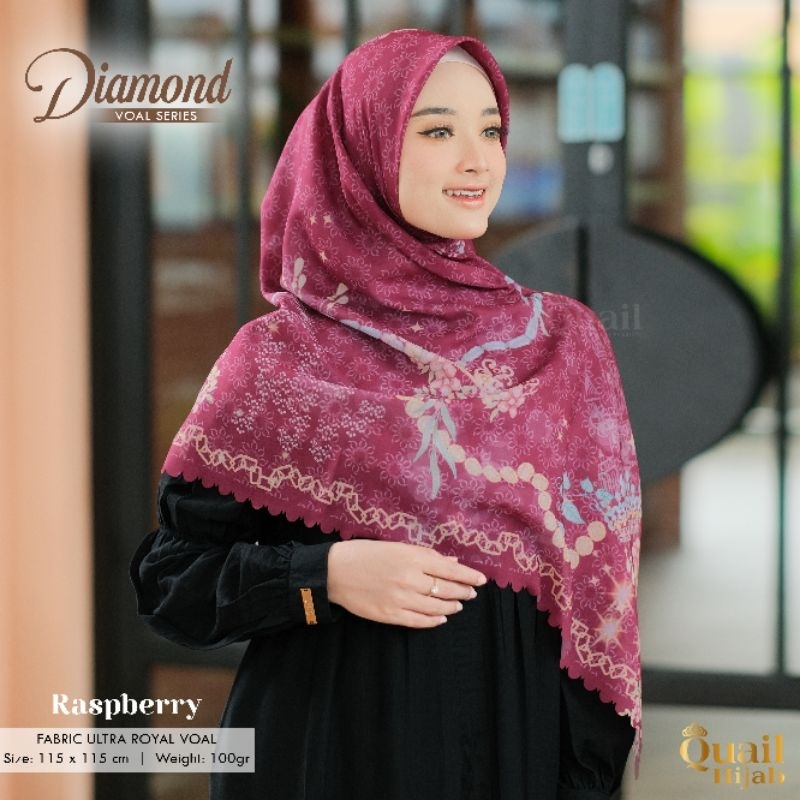 Quail Hijab Segi Empat Voal Premium DIAMOND SERIES