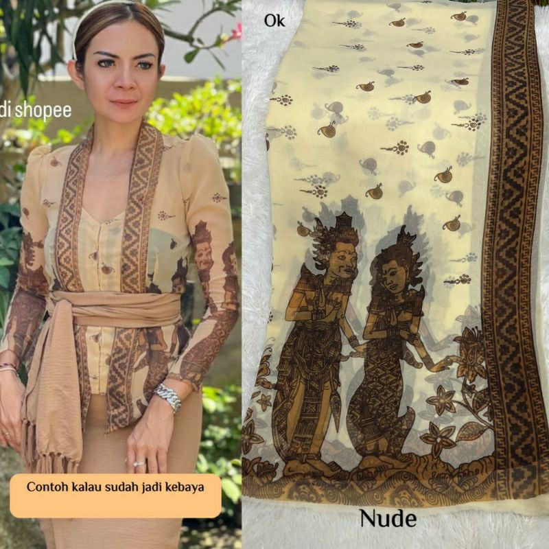 kain sifon lukis wayang