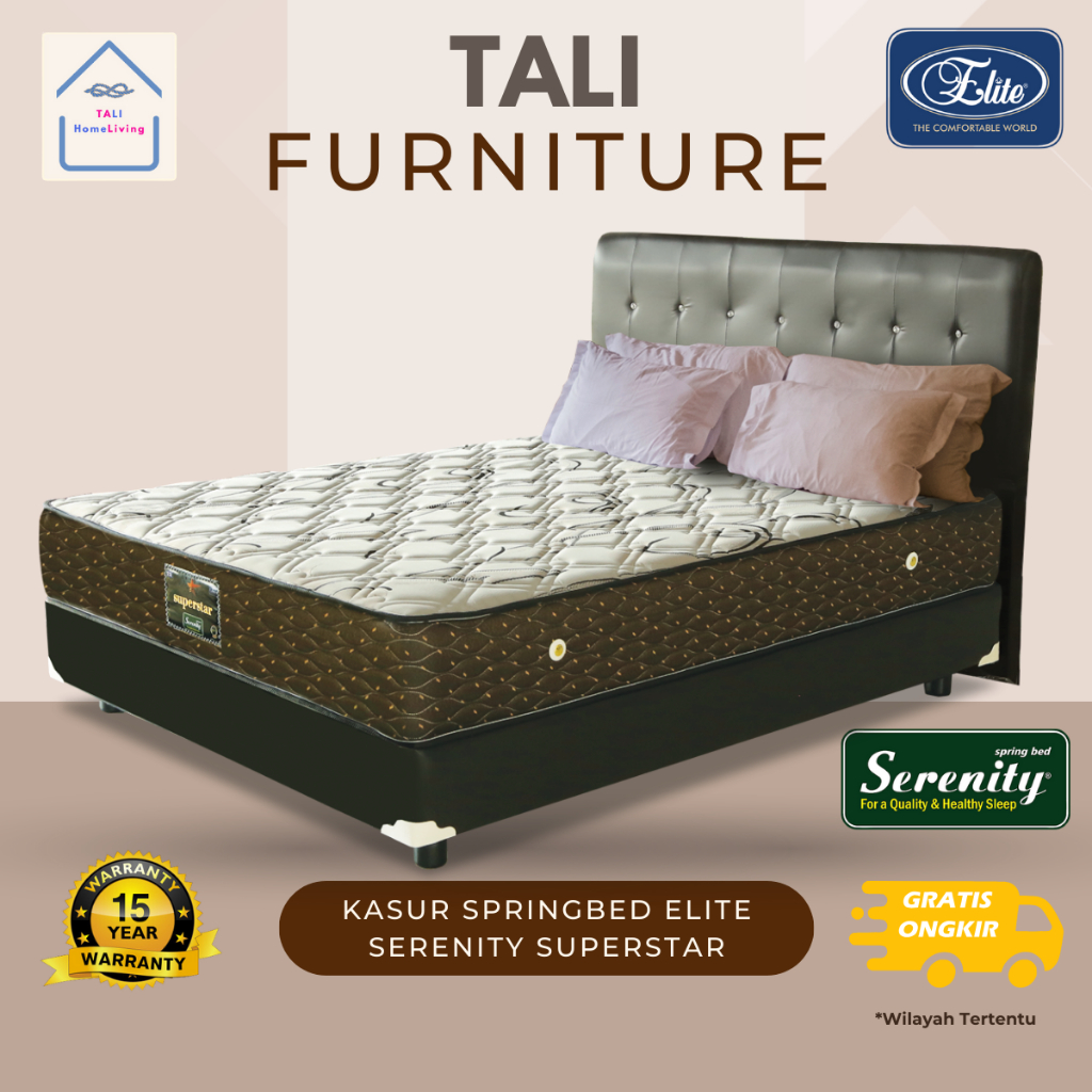 Kasur Elite Serenity SUPERSTAR 140x200 (Full Set) / Springbed / Mattress / Elite Springbed