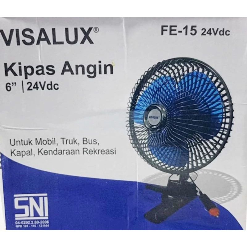 Visalux Kipas Angin DC 24V 6 Inch / Kipas Angin Jepit Mobil DC Fan