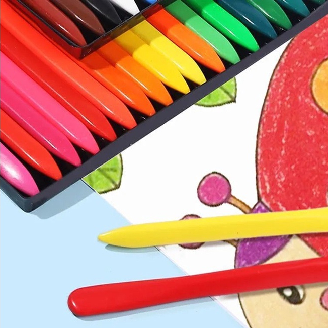 

HM92 Crayon Lab Non Toxic Krayon Triangular Crayon Plastik Anti Kotor Tangan Crayon Lab Triangle