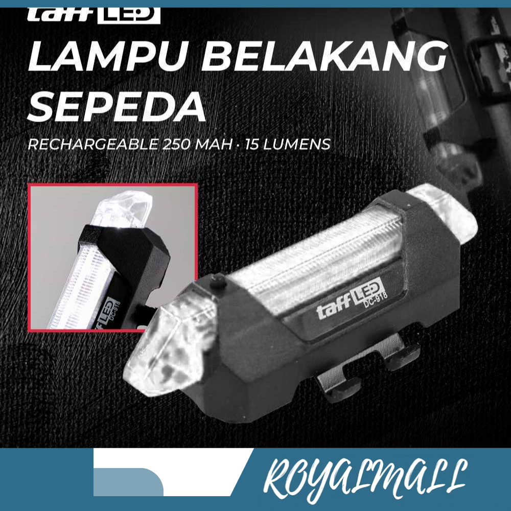 Lampu Belakang Sepeda USB Rechargeable 250 mAh 15 Lumens/ Lampu Belakang Sepeda LED USB Gunung Anak 