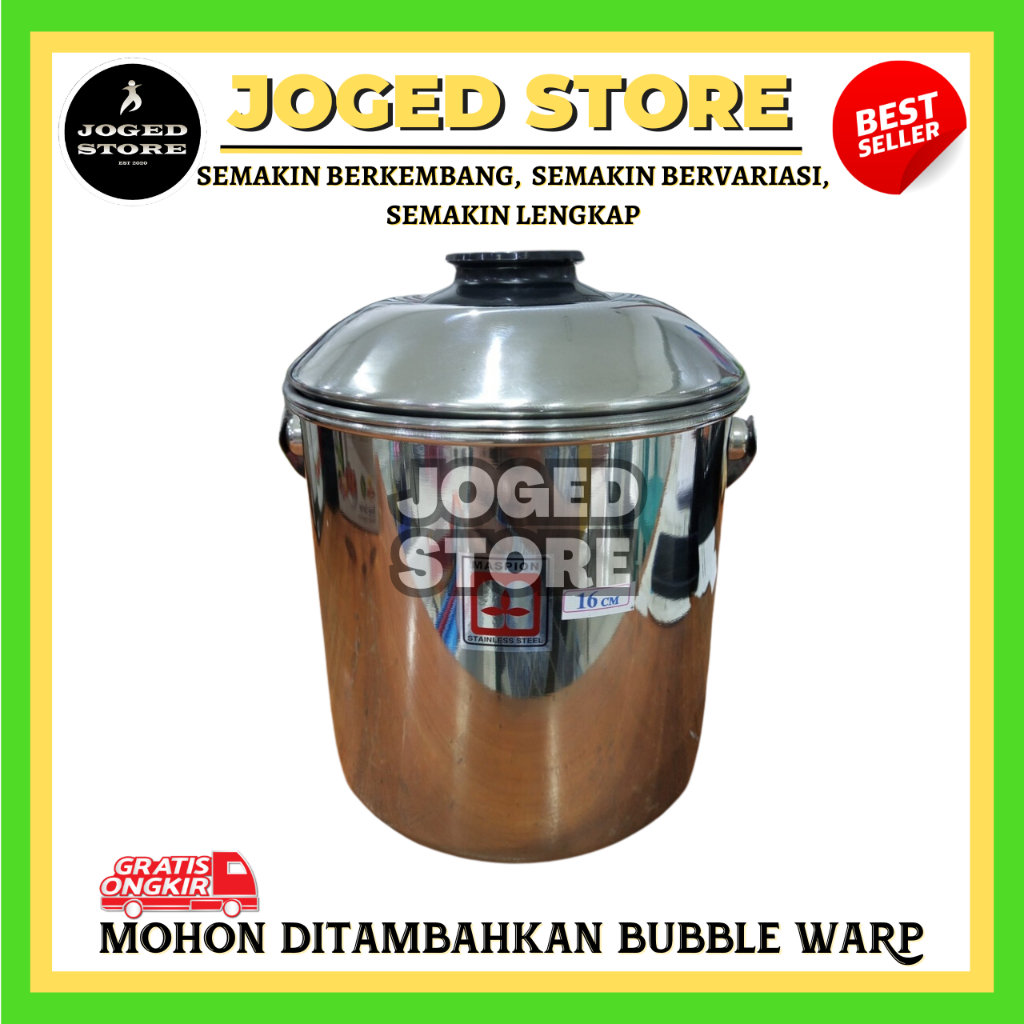 Rantang Tunggal Maxim 16cm | Rantang Stainless Steel | Rantang Maspion | Tempat Penyimpan Makanan | 