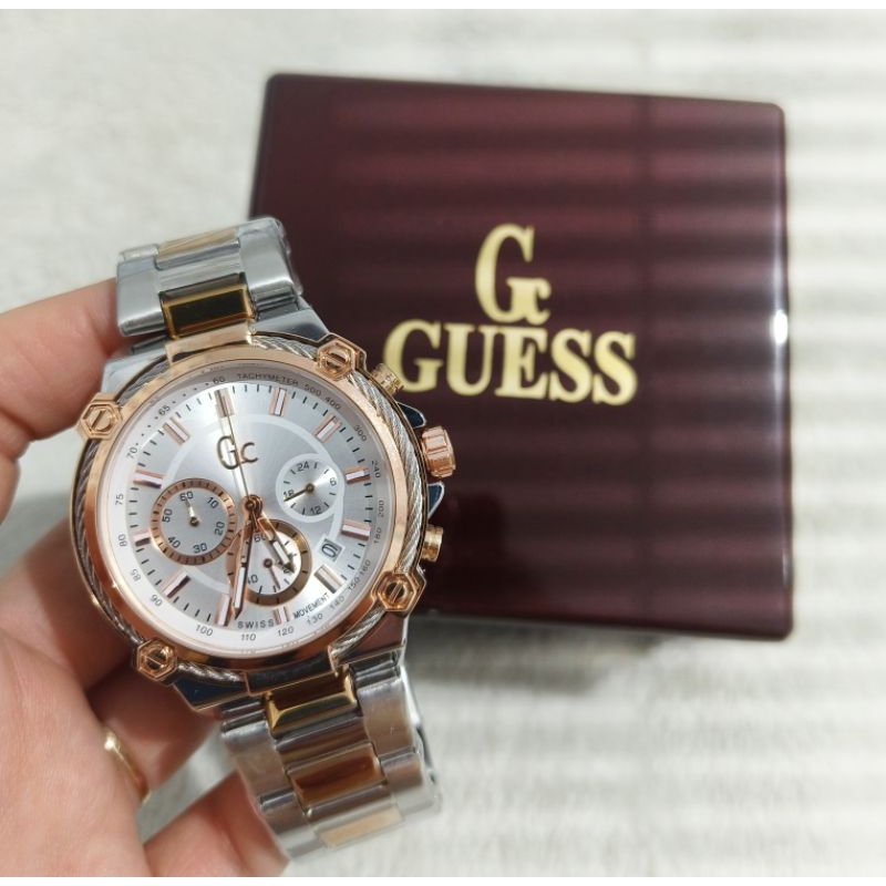 PREMIUM - Jam Tangan Pria GC Krono Aktif Rantai Stainless Steel