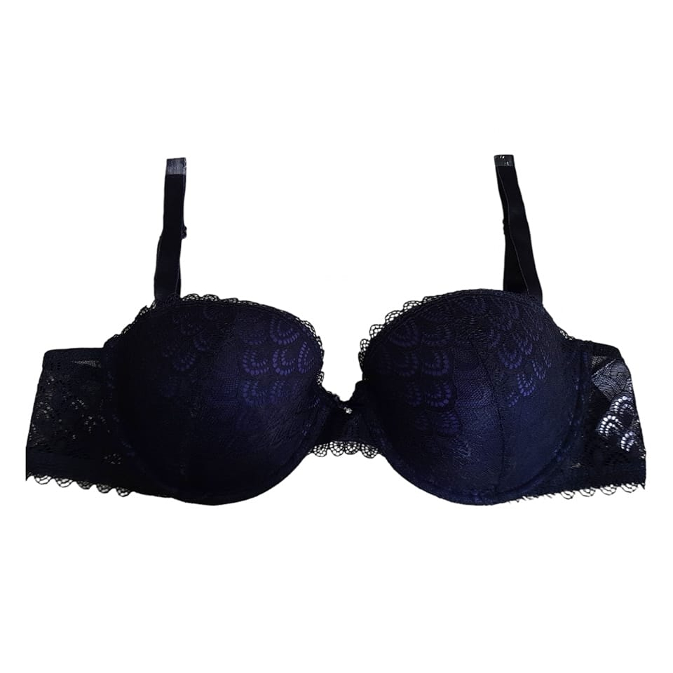 Bra STR-Jeanny Half Cup Renda Black Push Up