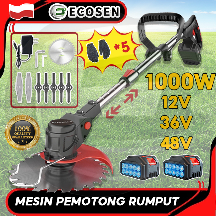 Mesin Potong Rumput 12V/36V/48V 2 batrai Mesin Pemotong Rumput RPM Tinggi Mesin Potong Rumput disesuaikan Grass Trimmer Mesin Pemotong Electric Grass Trimmer with Li-ion Batteries Grosir tersedia