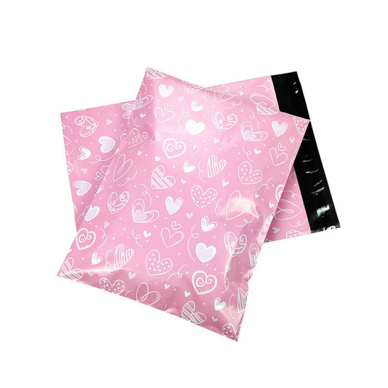 

JCP07 Printed Poly Mailer Polymailer Packaging 26x33cm Kantong Plastik Kado Tebal Motif Pink Love