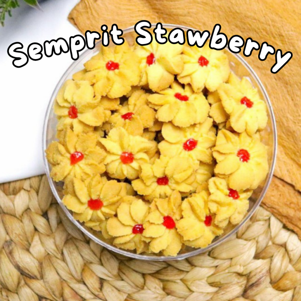 

Kue Semprit Stroberi / Strawberry Cake - Homemade, Kue Kering, Jajan Lebaran, Keripik, Roti Idul Fitri, Kerupuk, Chips, Chiki, Snack