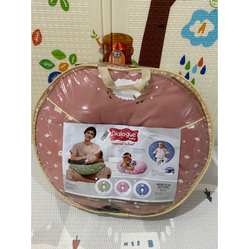 bantal menyusui dialogue baby sheep pink nursing pillow