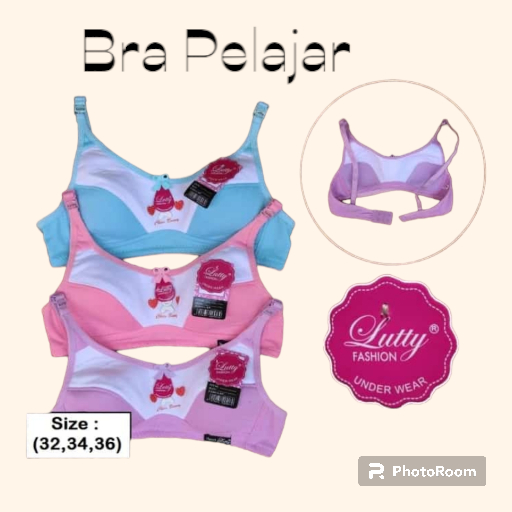 Lutty | Bh Pelajar | Bra Anak Remaja | Bh kain Untuk Anak Sekolah