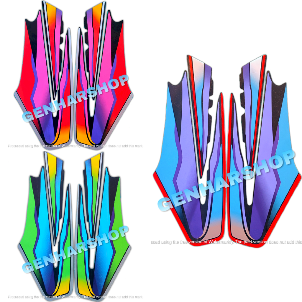 STIKER STRIPING LIS BODY STANDAR MOTOR YAMAHA RX KING 1999 SEPASANG FULL SET