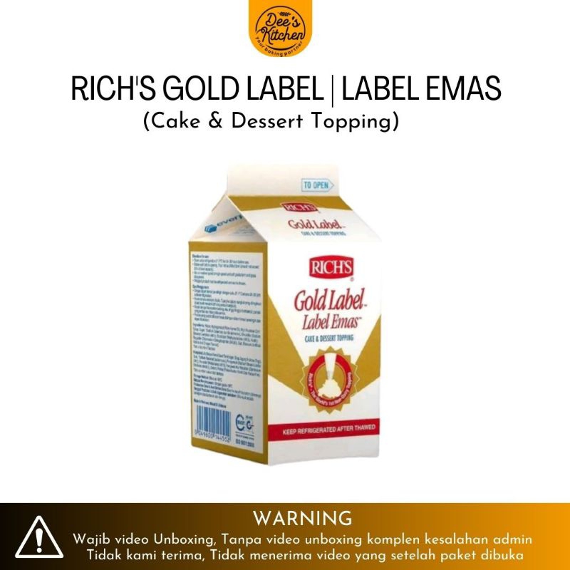 

Rich's gold label | Whipped Cream Cair 500 gram