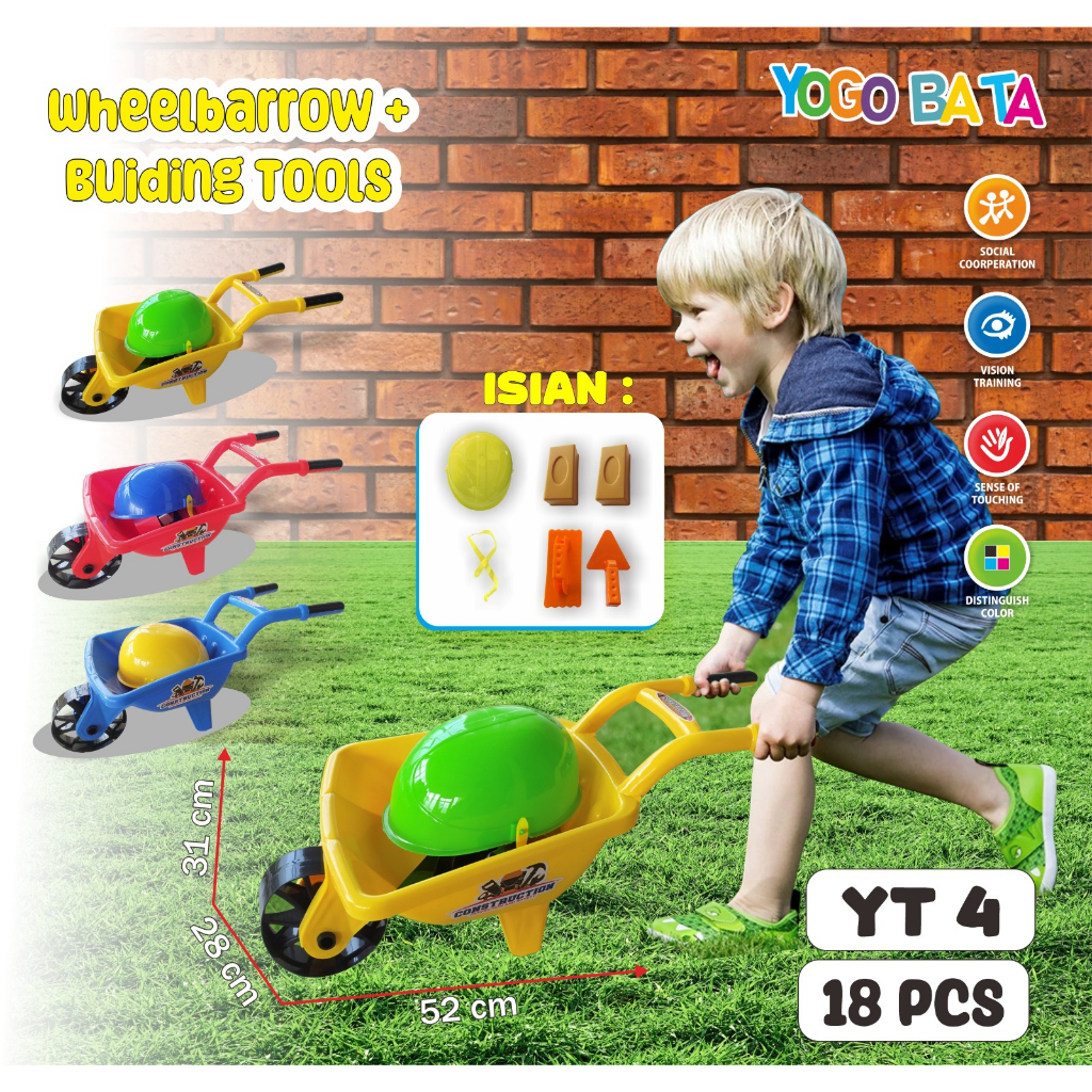 MAINAN ANAK LAKI-LAKI TROLLY CONTRUCTION YT.4 / MAINAN ANAK TROLI KONTRUKSI GEROBAK ANGKONG DORONG P