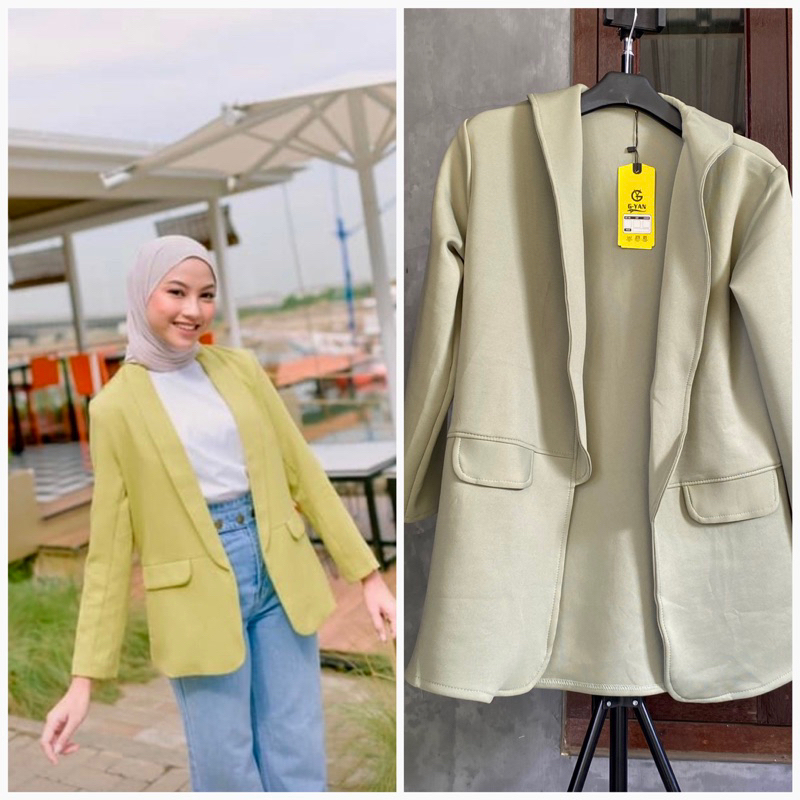 BLAZER SCUBA PREMIUM / BLAZER SCUBA PANJANG MODEL KERAH