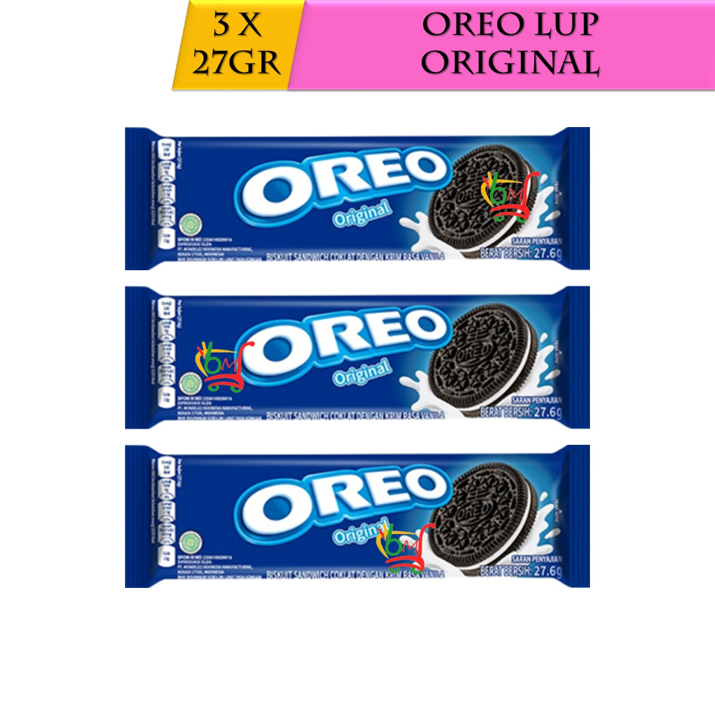 

3PCS Oreo Original Lup Sachet Biskuit Sandwich dengan Krim Vanilla