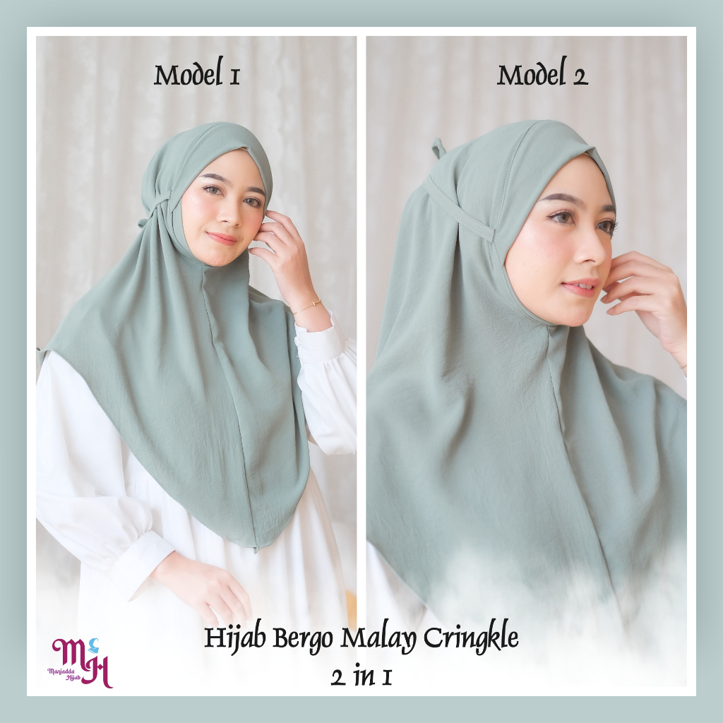 RK Kerudung BERGO MALAYSIA/JILBAB INSTAN MALAYSIA/Jilbab Dagu Malaysia/Kerudung Instan Malaysia