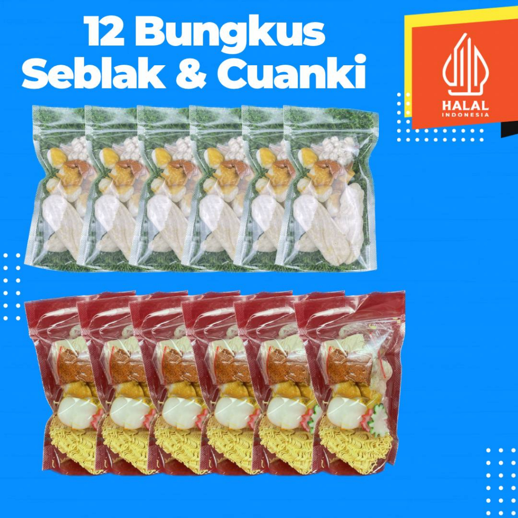 

Paket Usaha 12 Bks - 6 Bks Cuanki & 6 BKs Seblak Instan Meal