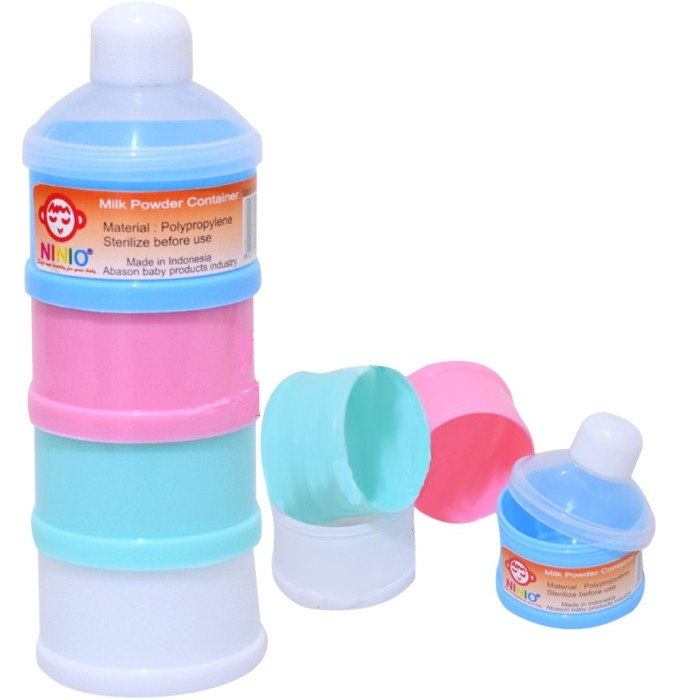 Tempat Susu NINIO Bubuk Travel/ Milk Powder Container/ kontainer susu 3 susun/ kontainer susu 4 susu