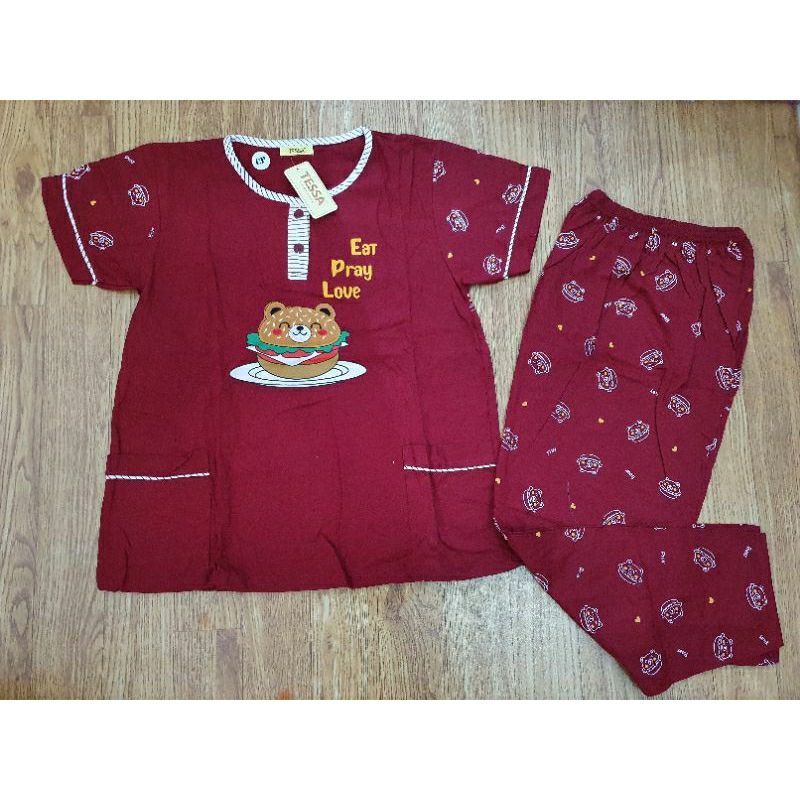 Babydoll Tessa Baju tidur cp tessa piyama tessa celana panjang ld 100cm