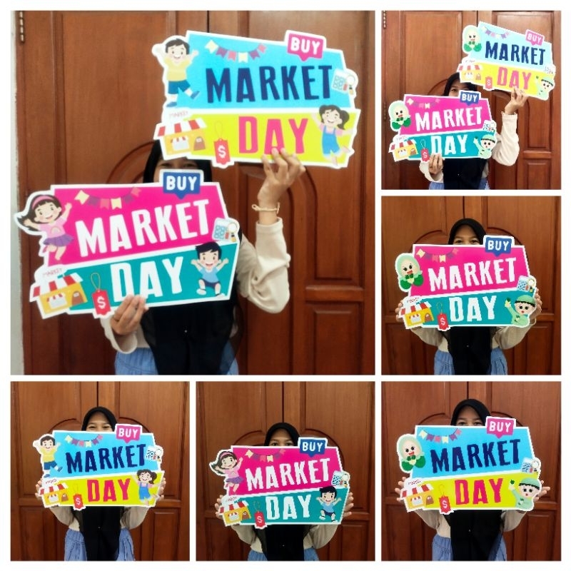 BOARD PAPAN STEROFOAM MARKET DAY DEKORASI STAND BACKDROP