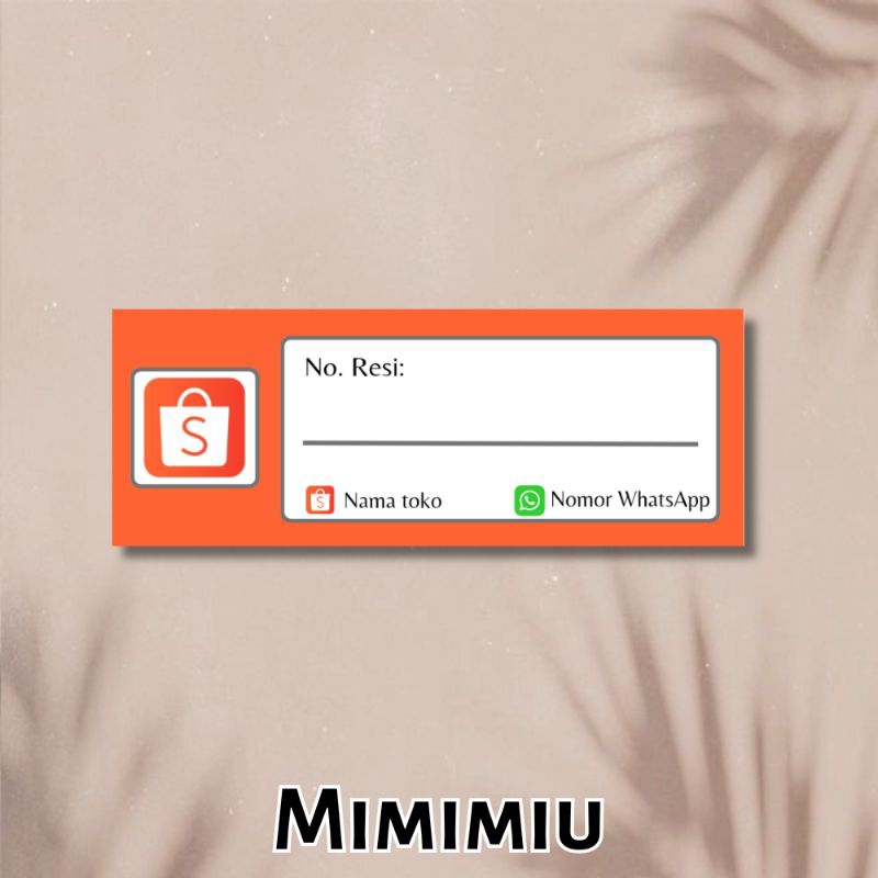 

[Mimimiu] 100pcs kertas hvs resi pengiriman olshop ukuran 8x3cm