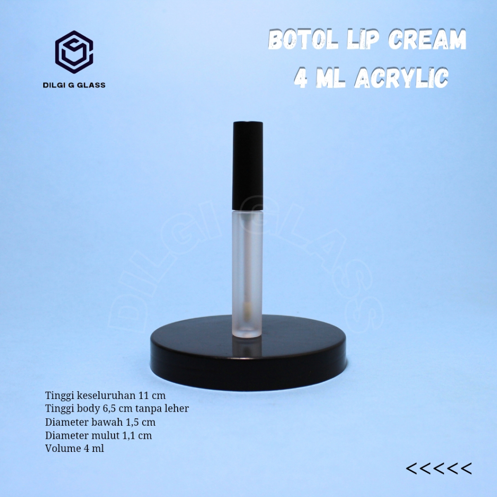 botol lip gloss 4ml cream / botol lip cream 4ml frosted /botol acrylic
