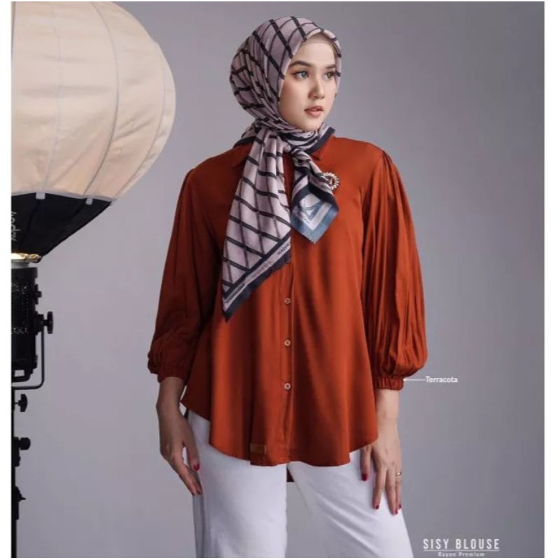 SISY BLOUSE WANITA RAYON TWILL / Blouse Rayon / Blouse Polos / Blouse Lebaran