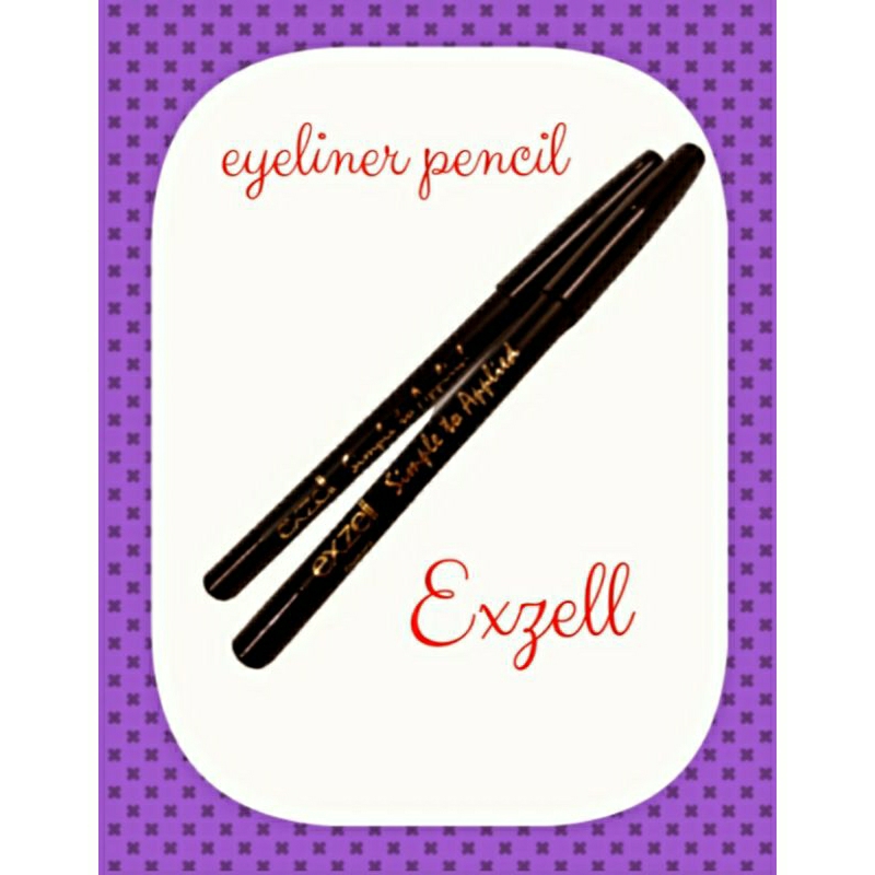 Eyeliner pencil Exzell ( eyeliner bentuk pensil merk Exzell) black / hitam, eyeliner waterproof/ eye