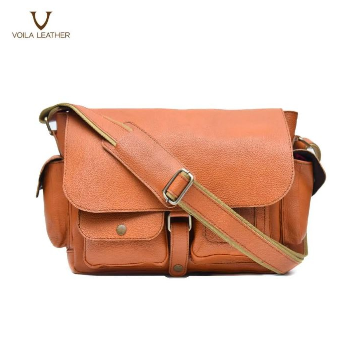 VOILA LEATHER | RODNEY Tas Selempang Pria Kulit Asli Genuine Leather Messenger Bag Premium Muat Lapt