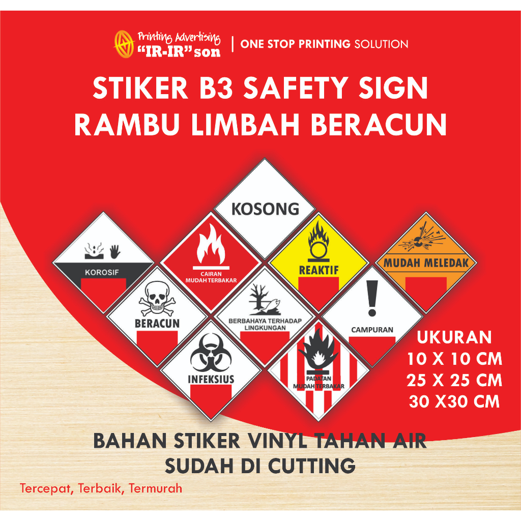 

STIKER B3 SAFETY SIGN RAMBU LIMBAH BERACUN
