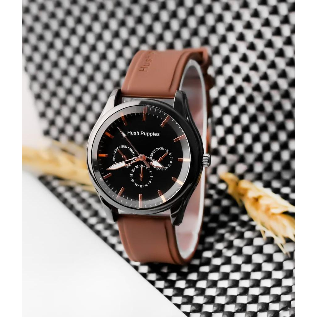 (Best) WBS Jam Tangan Pria Wanita Sport Chrono Korea Fashion Quartz Silikon Rubber Analog Watch