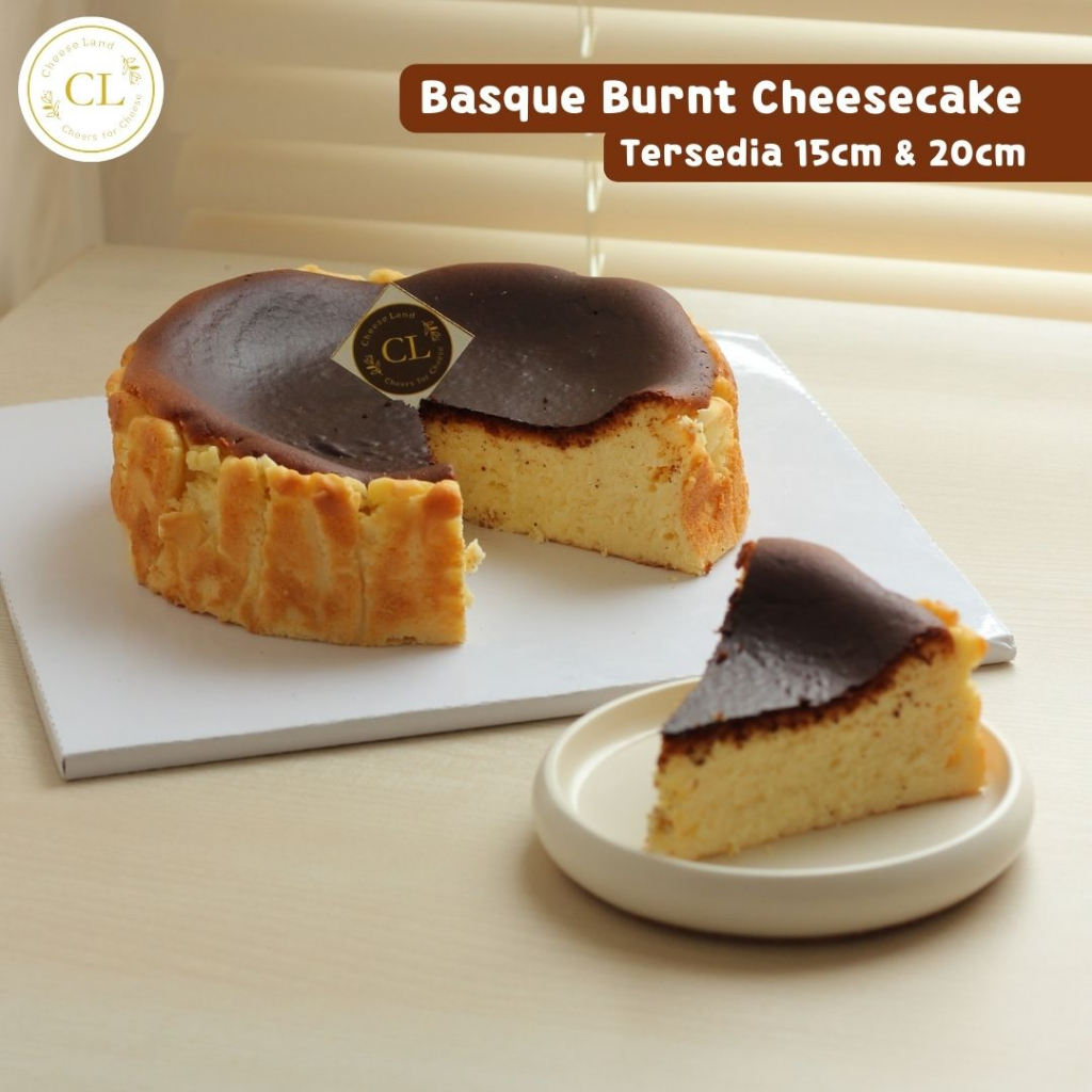 

BASQUE BURNT CHEESE CAKE / Cheese Land / Kue Keju Premium / Kue Ulang Tahun & Cemilan Unik