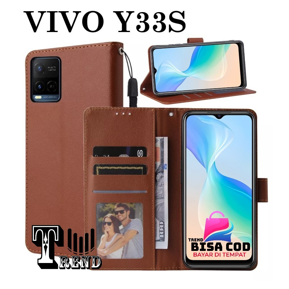 FLIP COVER VIVO Y33S LEATHER CASE FLIP VIVO Y33S