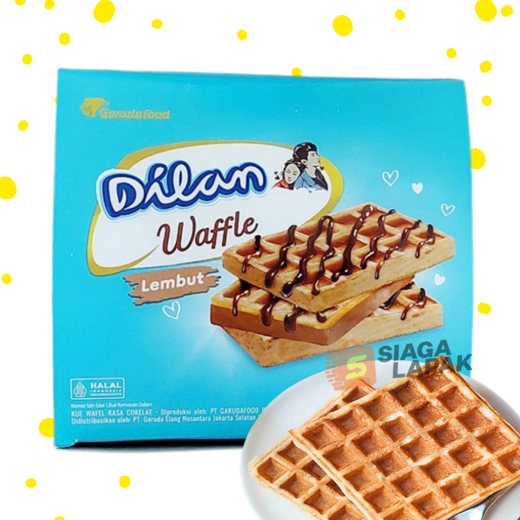 

Dilan Waffle Lembut Coklat 1 BOX 16gr X 12PCS Garudafood