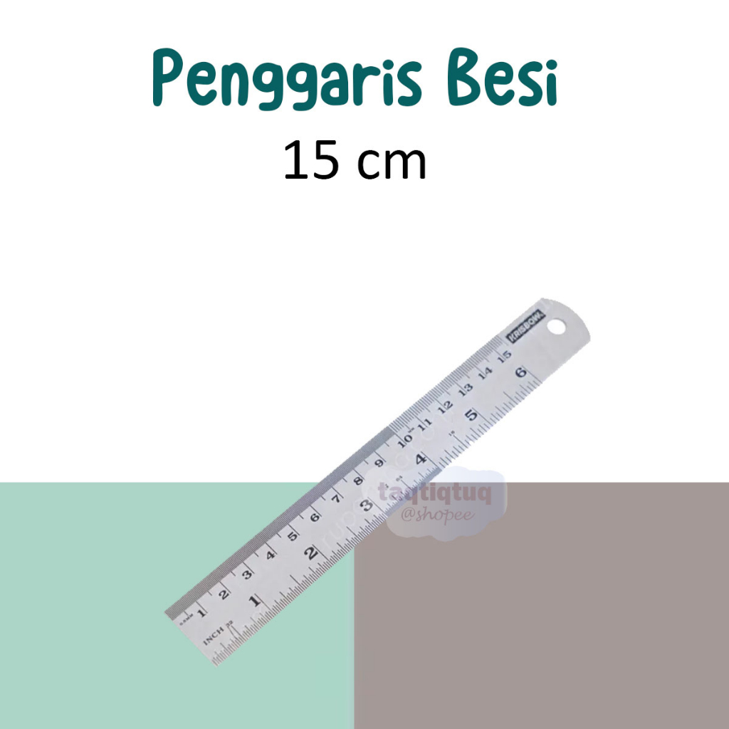 

TQ Penggaris Besi 15 cm Stainless Steel Ruler Mistar Alat Tulis Kantor ATK Peralatan Perlengkapan Sekolah Alat Ukur