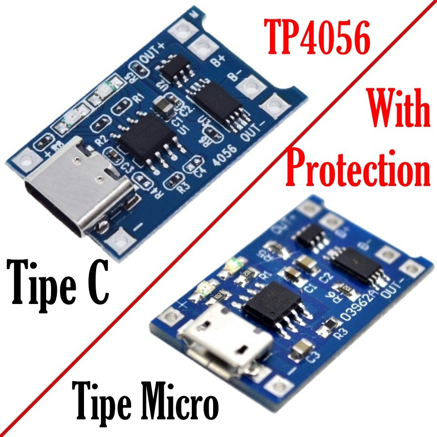 TP 4056 5V Micro USB  TYPE C 1A Lithium Battery Charging + Protection module TP-4056 TIPE C  powerbank Kit Modul Micro Usb Power Bank Lithium Ion Handphone Charrging
