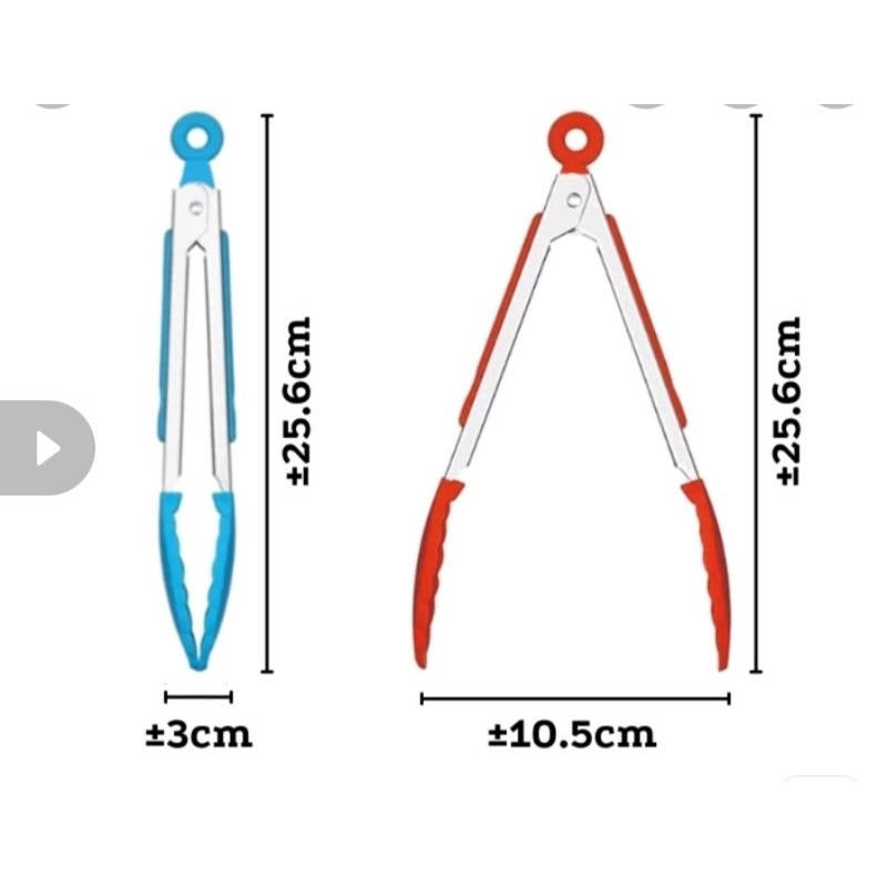 Penjepit makanan Capitan Silikon Silicone Tongs Anti Lengket Capitan Gorengan Buah Mie Sayur Makanan-2