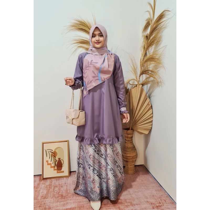 Gamis Kurung | Gamis Batik Seperti Setelan Batik Muslimah | Rok Batik | Gamis Seragam Batik