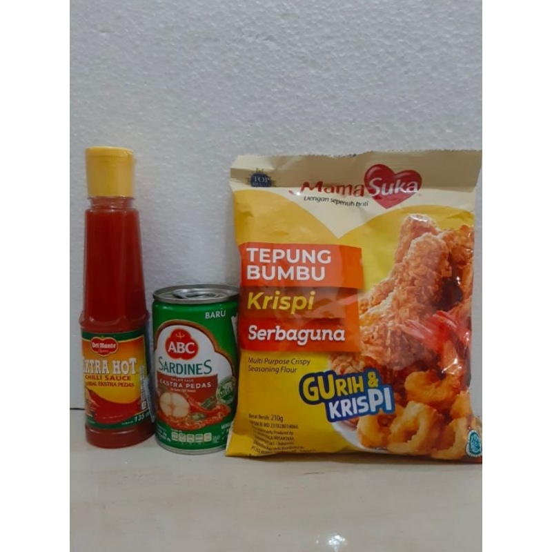

Paket Tepung mama suka + Sardine ABC + Saus Delmonte