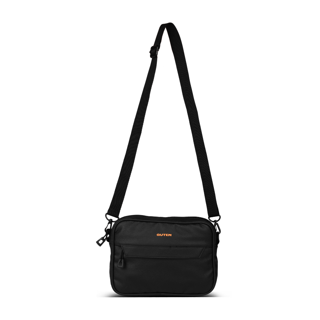 Guten Inc - Tas Selempang Pria Kulit Dale Black Slingbag